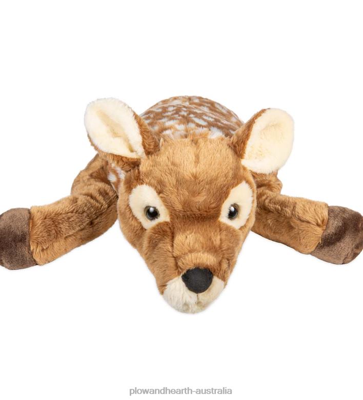 Plow & Hearth Fuzzy Spotted Fawn Plush Cuddle Animal Body Pillow P22BD2356 Houseware