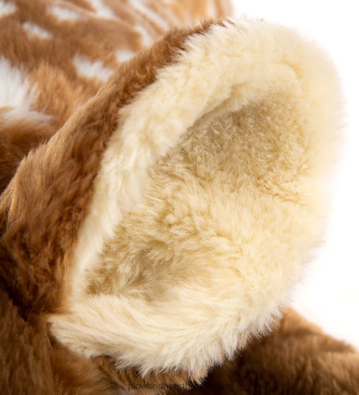 Plow & Hearth Fuzzy Spotted Fawn Plush Cuddle Animal Body Pillow P22BD2356 Houseware