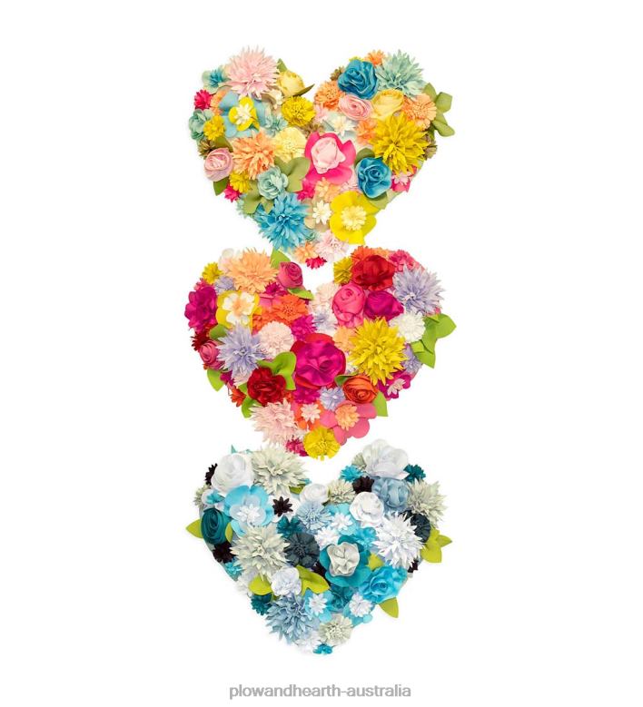 Plow & Hearth Indoor/Outdoor Bouquet Heart Pillow - Capri Multi P22BD1264 Houseware