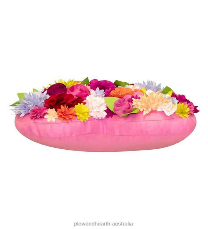 Plow & Hearth Indoor/Outdoor Bouquet Heart Pillow - Capri Multi P22BD1264 Houseware