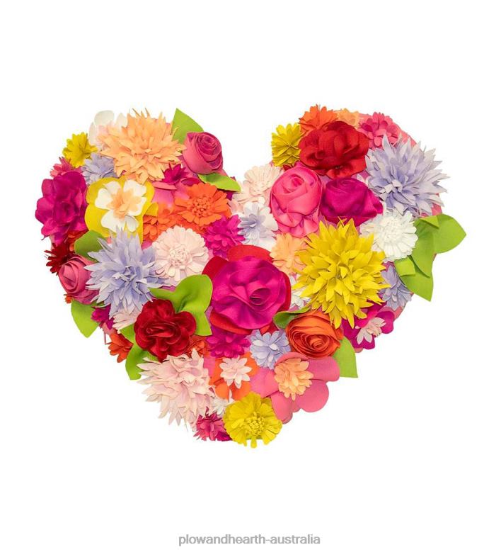 Plow & Hearth Indoor/Outdoor Bouquet Heart Pillow - Capri Multi P22BD1264 Houseware