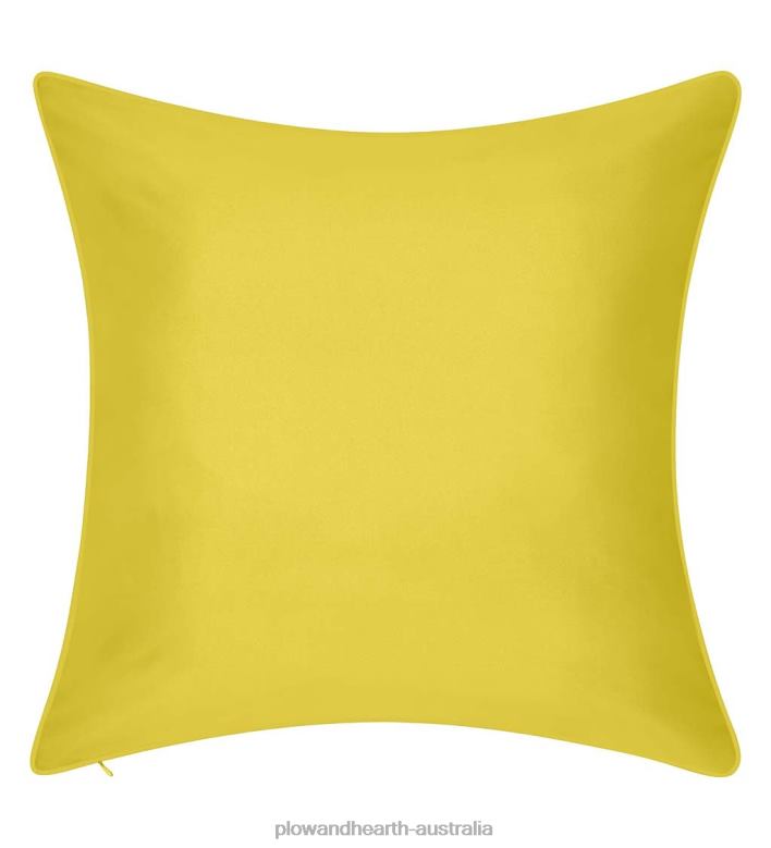 Plow & Hearth Indoor/Outdoor Embroidered Lacework Throw Pillow - Yellow P22BD3186 Houseware