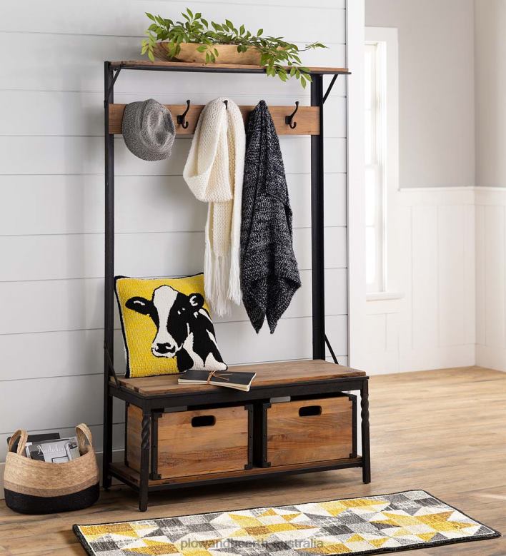 Plow & Hearth Indoor/Outdoor Hooked Polypropylene Cow Throw Pillow P22BD1257 Houseware