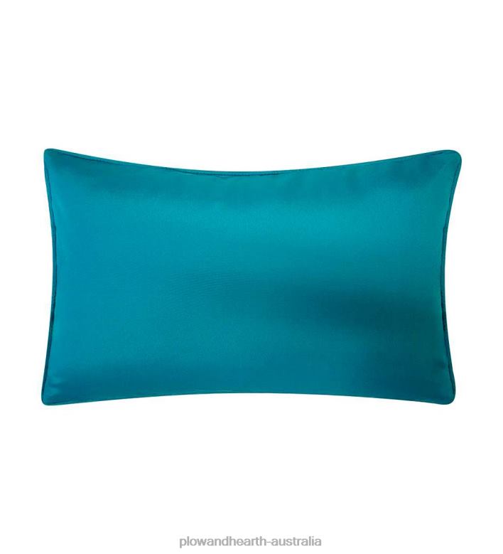 Plow & Hearth New York Botanical Garden Embroidered Frond Pillow - Black P22BD1249 Houseware