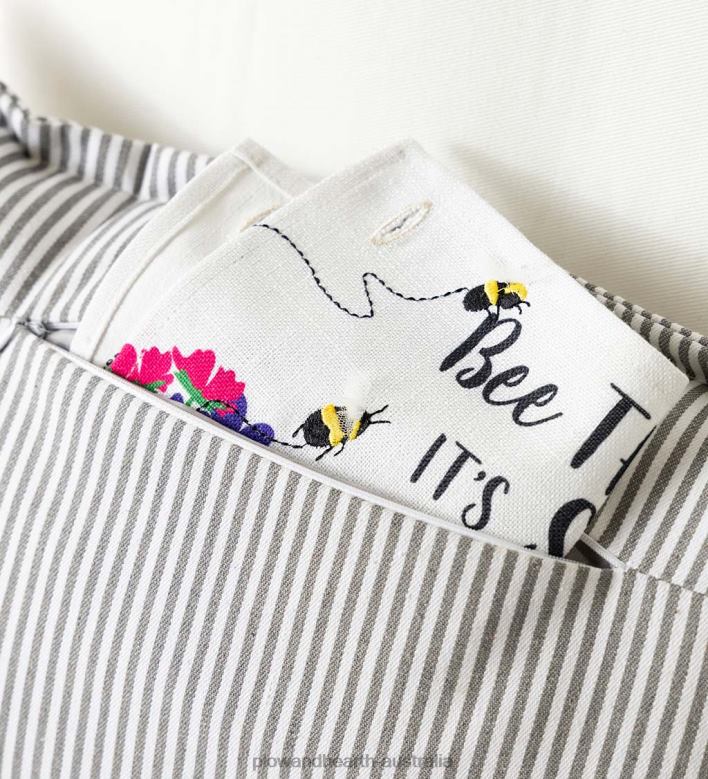 Plow & Hearth Pin-Stripe Lumbar Pillow with 5 Interchangeable Panels, 20x 12P22BD2407 Houseware