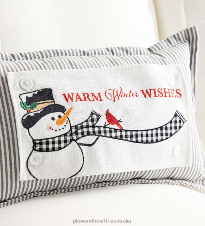 Plow & Hearth Pin-Stripe Lumbar Pillow with 5 Interchangeable Panels, 20x 12P22BD2407 Houseware