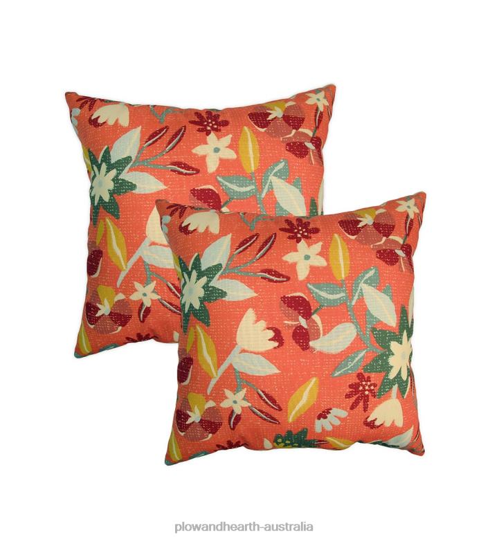 Plow & Hearth Replacement Pillows for Rope Hammock Swing, Set of 2 - Black Floral P22BD3196 Houseware