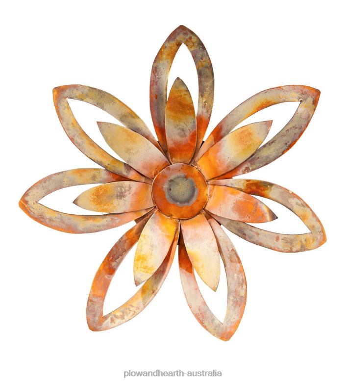 Plow & Hearth Copper Floral Outdoor Wall Decor P22BD1641 Houseware