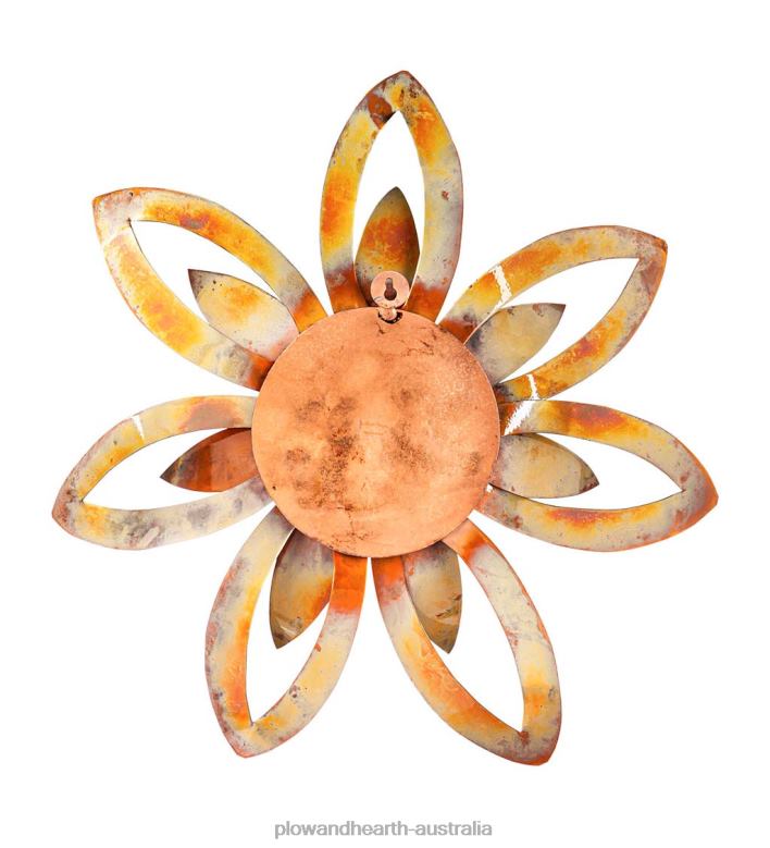 Plow & Hearth Copper Floral Outdoor Wall Decor P22BD1641 Houseware