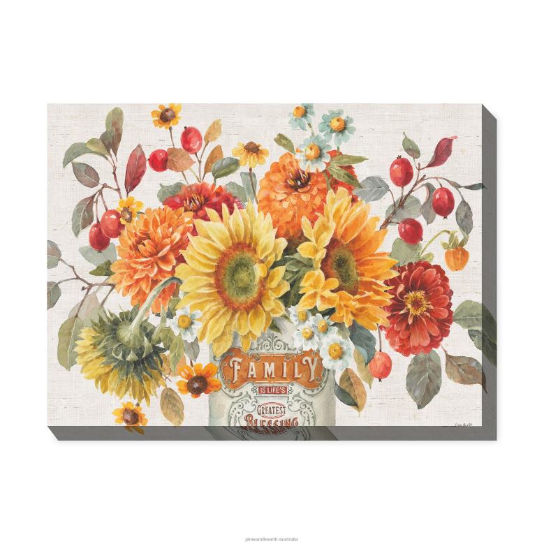 Plow & Hearth Family Blessings Indoor/Outdoor Canvas Wall Art P22BD1647 Houseware