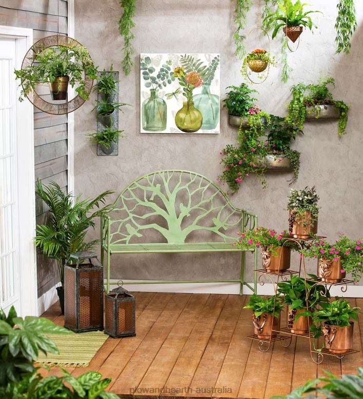 Plow & Hearth Rustic Metal Wall Planters, Set of 3 P22BD1646 Houseware