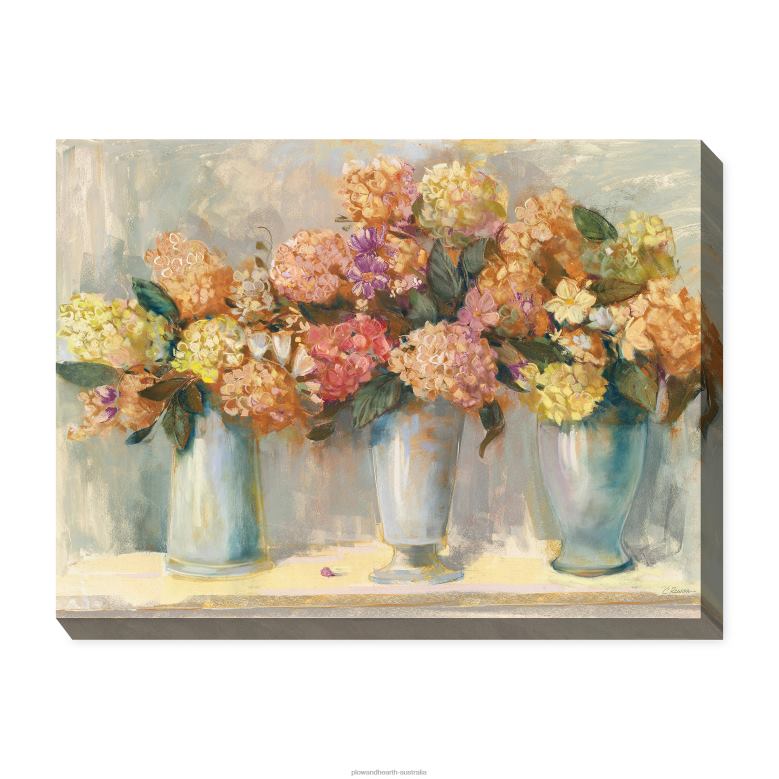 Plow & Hearth Spiced Hydrangeas Indoor/Outdoor Canvas Wall Art P22BD1643 Houseware