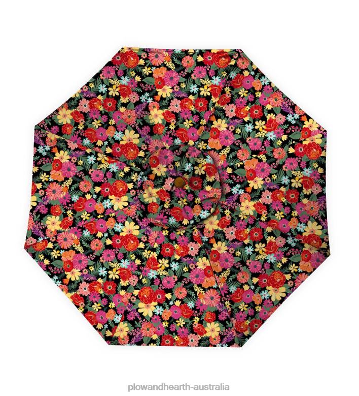 Plow & Hearth Classic Patio Market Umbrella with Aluminum Pole, 9' dia. - Midnight Navy P22BD1462 Houseware