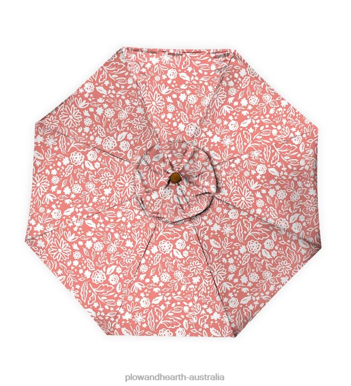 Plow & Hearth Classic Patio Market Umbrella with Aluminum Pole, 9' dia. - Midnight Navy P22BD1462 Houseware