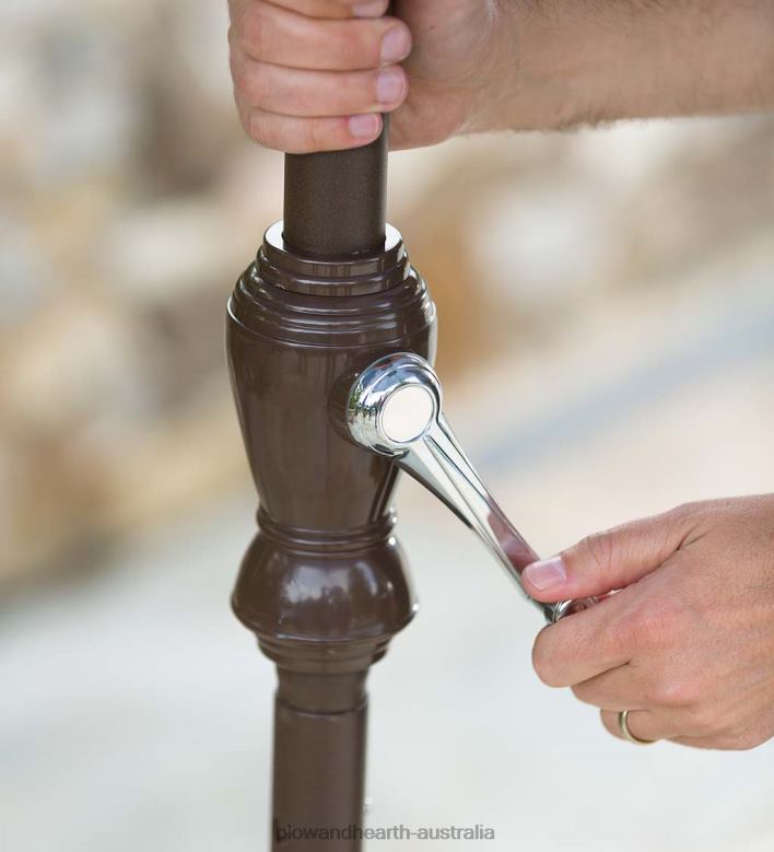 Plow & Hearth Classic Patio Market Umbrella with Aluminum Pole, 9' dia. - Midnight Navy P22BD1462 Houseware