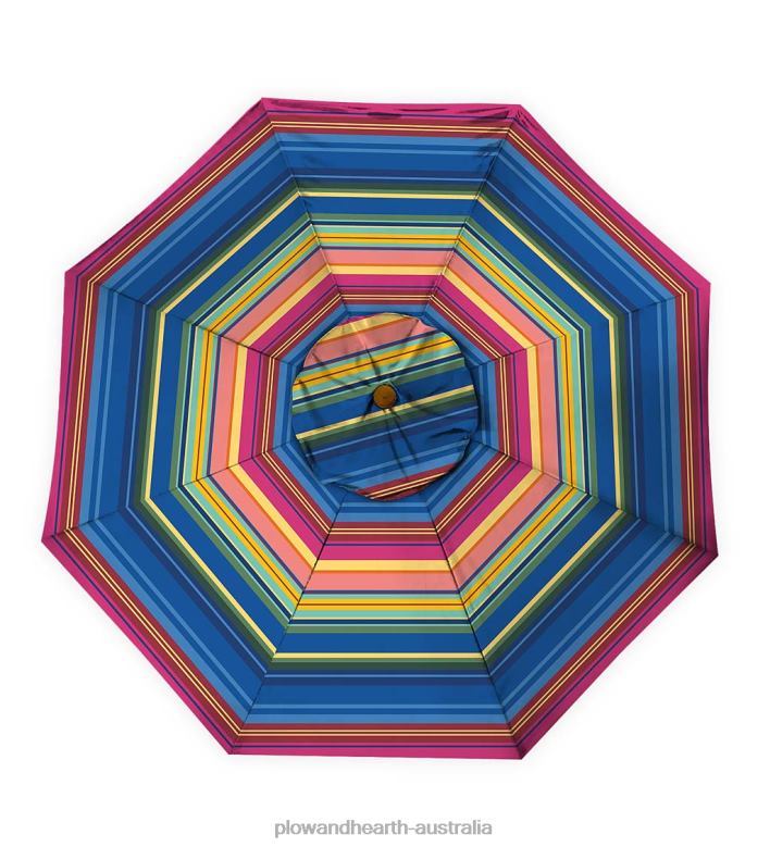 Plow & Hearth Classic Patio Market Umbrella with Aluminum Pole, 9' dia. - Midnight Navy P22BD1462 Houseware