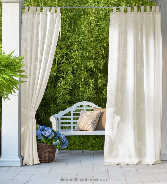 Plow & Hearth Shenandoah Outdoor SunSpun Tab Top Outdoor Curtain P22BD1470 Houseware
