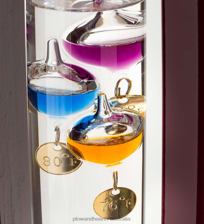 Plow & Hearth Galileo Thermometer with Cherry Finish Wood Frame P22BD2369 Houseware