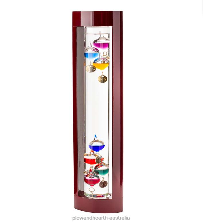 Plow & Hearth Galileo Thermometer with Cherry Finish Wood Frame P22BD2369 Houseware