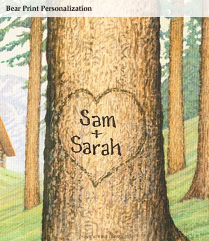 Plow & Hearth Honey Bears Personalized Print P22BD2476 Houseware