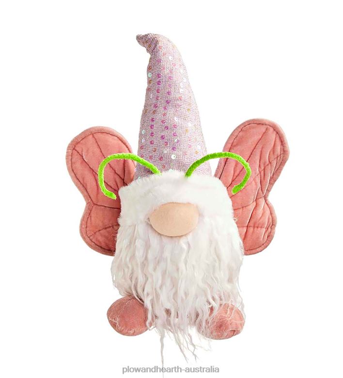 Plow & Hearth Lighted Butterfly Gnome Table Decor P22BD2413 Houseware