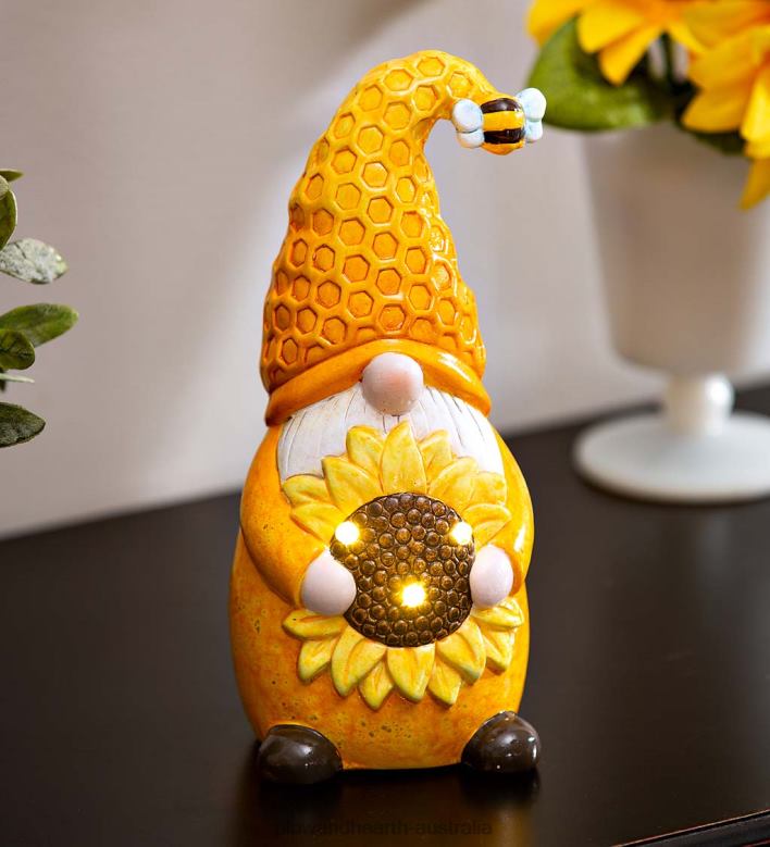Plow & Hearth Lighted Ceramic Honeycomb Gnome P22BD2383 Houseware