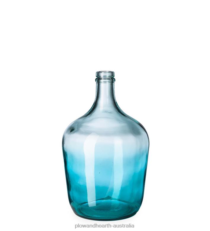 Plow & Hearth Ocean Blue Recycled Glass Vases P22BD2430 Houseware