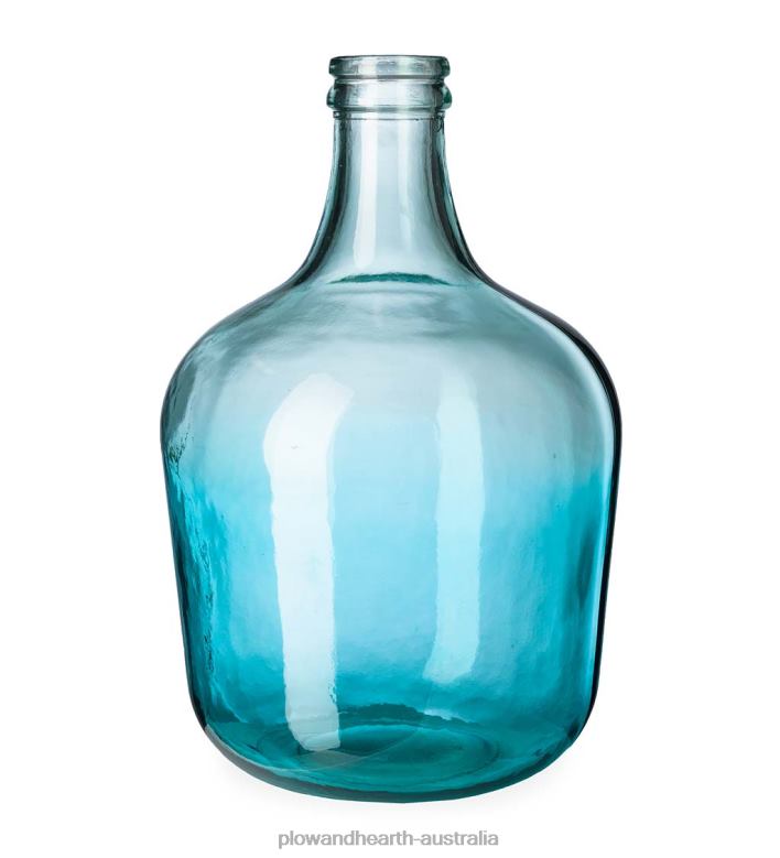Plow & Hearth Ocean Blue Recycled Glass Vases P22BD2430 Houseware