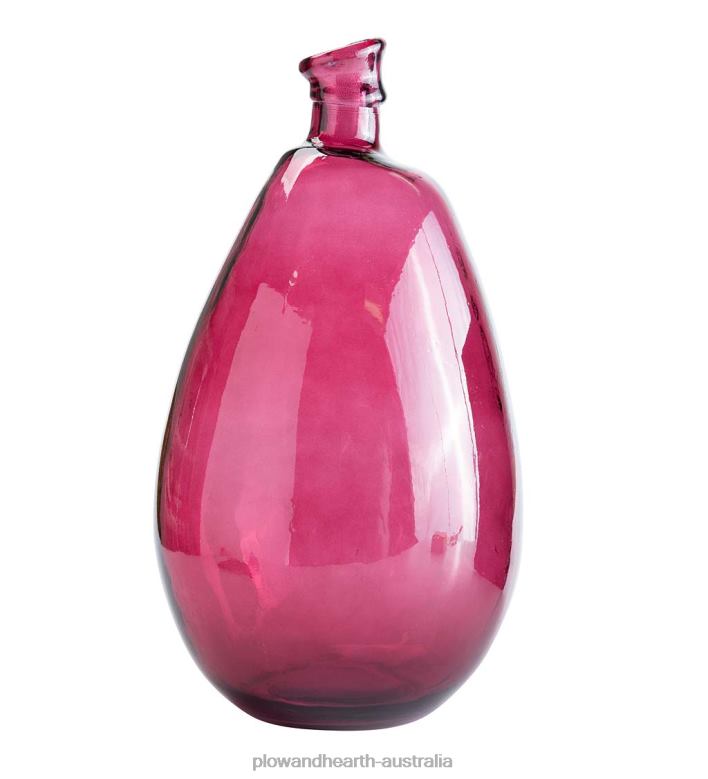 Plow & Hearth Smoky Blue Recycled Glass Balloon Vase P22BD2393 Houseware