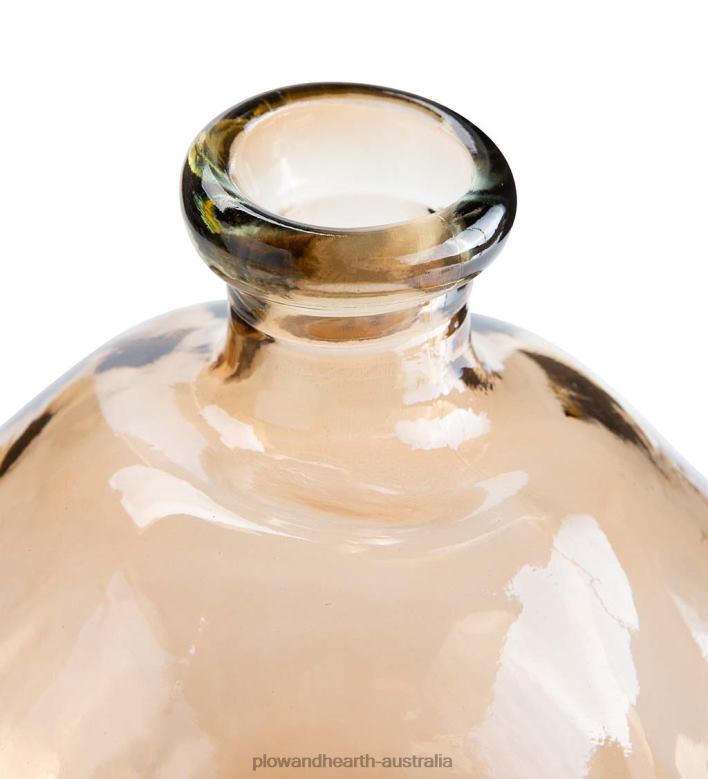 Plow & Hearth Smoky Blue Recycled Glass Balloon Vase P22BD2393 Houseware