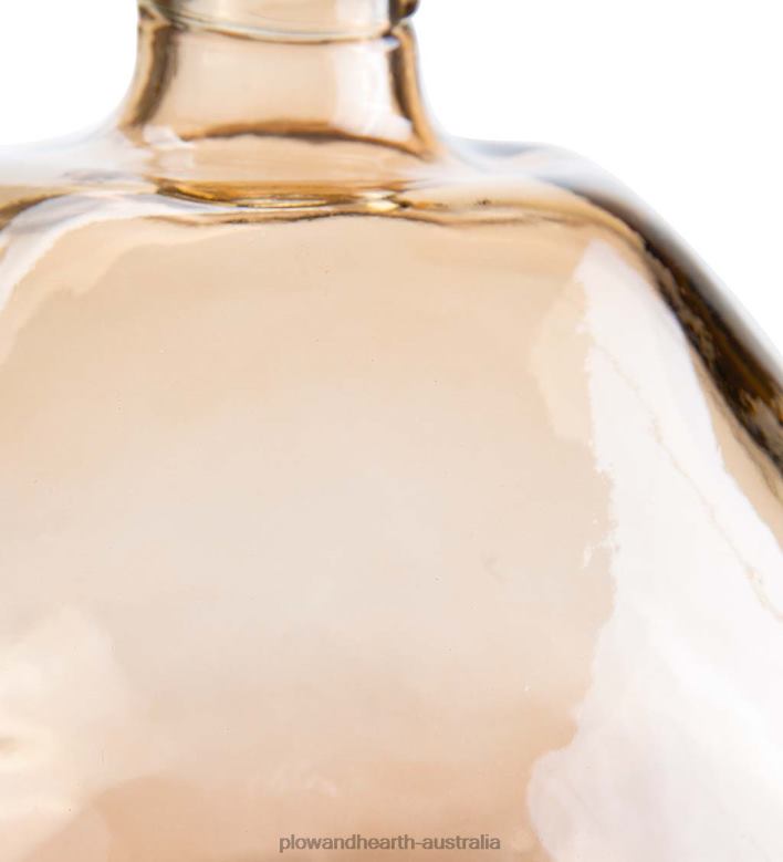 Plow & Hearth Smoky Blue Recycled Glass Balloon Vase P22BD2393 Houseware