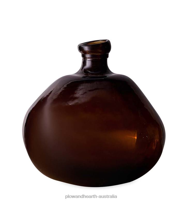 Plow & Hearth Smoky Blue Recycled Glass Balloon Vase P22BD2393 Houseware