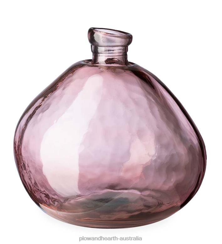 Plow & Hearth Smoky Blue Recycled Glass Balloon Vase P22BD2393 Houseware