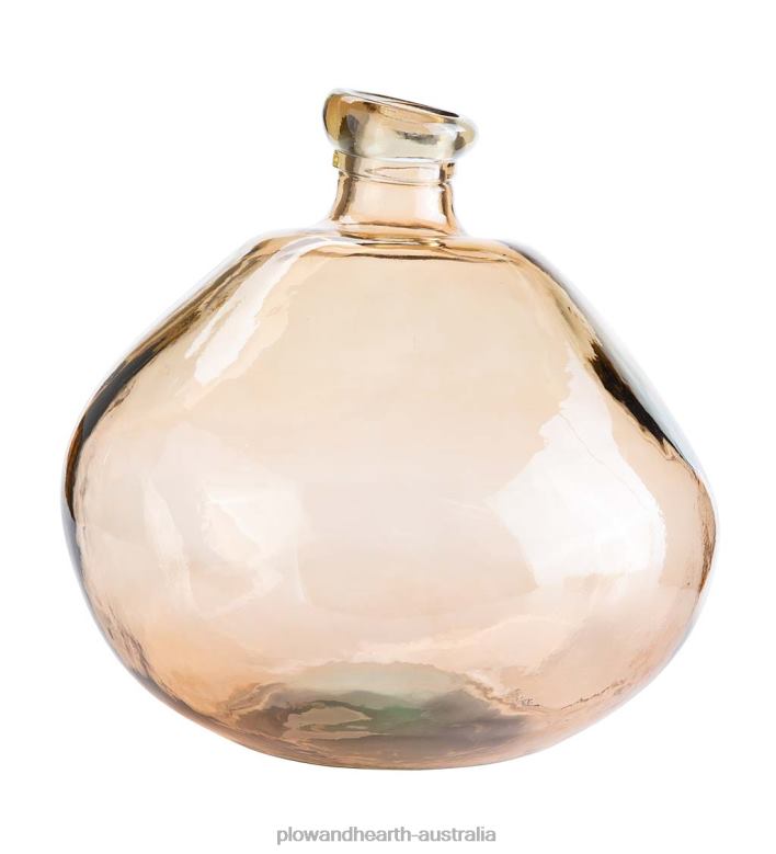 Plow & Hearth Smoky Blue Recycled Glass Balloon Vase P22BD2393 Houseware