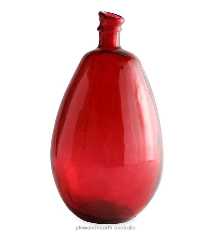 Plow & Hearth Smoky Blue Recycled Glass Balloon Vase P22BD2393 Houseware