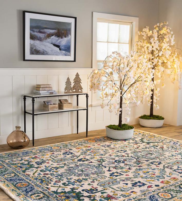 Plow & Hearth Fresh Snow Framed Wall Art Painting P22BD2512 Houseware