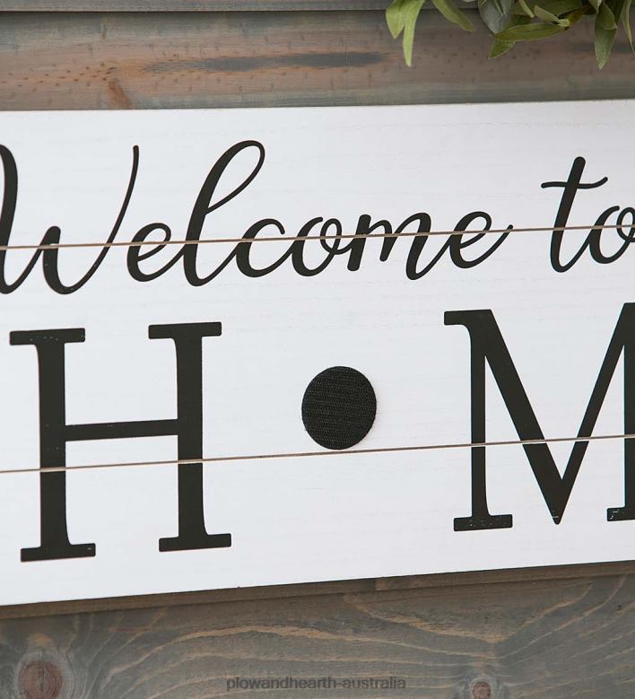 Plow & Hearth Interchangeable Wooden Welcome Sign P22BD2521 Houseware
