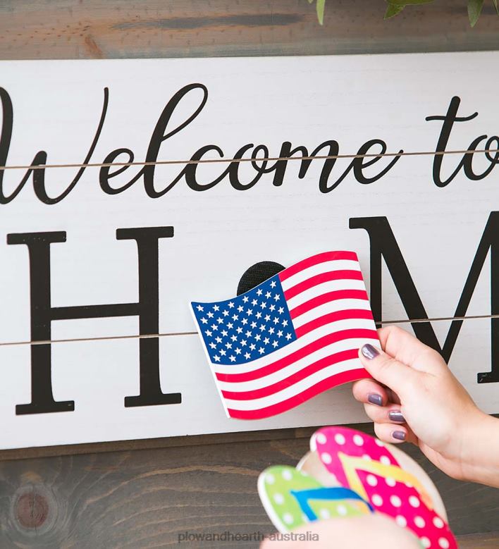 Plow & Hearth Interchangeable Wooden Welcome Sign P22BD2521 Houseware