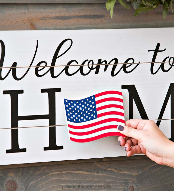 Plow & Hearth Interchangeable Wooden Welcome Sign P22BD2521 Houseware