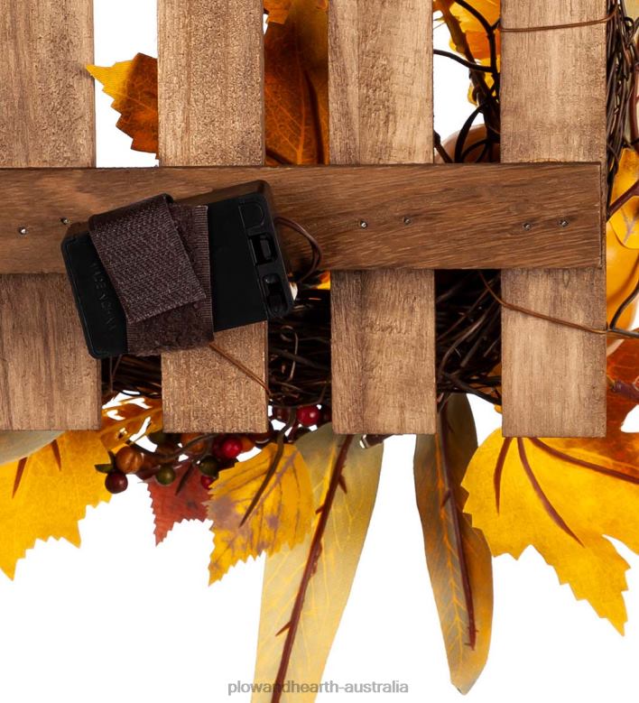 Plow & Hearth Light- Up Fence and Birdhouse Harvest Wall Art P22BD2337 Houseware