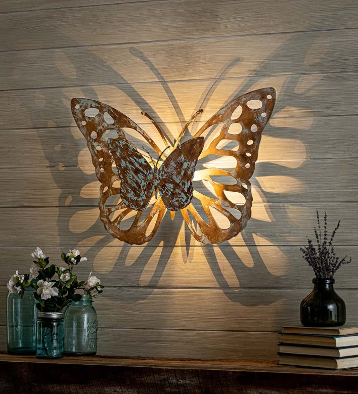 Plow & Hearth Lighted Laser-Cut Butterfly Wall Art P22BD2387 Houseware