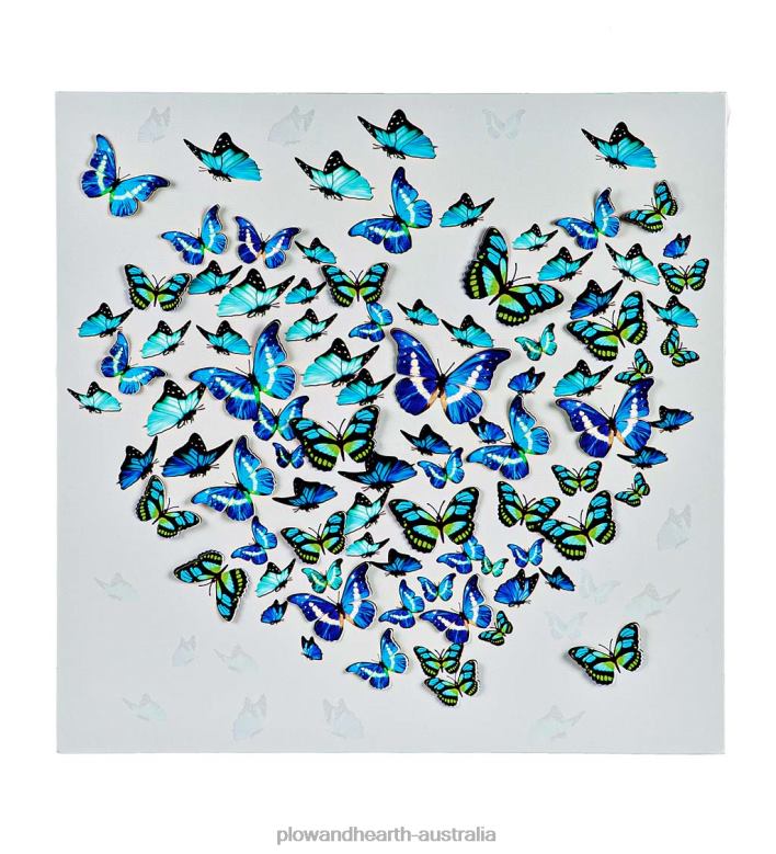 Plow & Hearth Lighted Metallic Butterfly Wall Art P22BD2421 Houseware