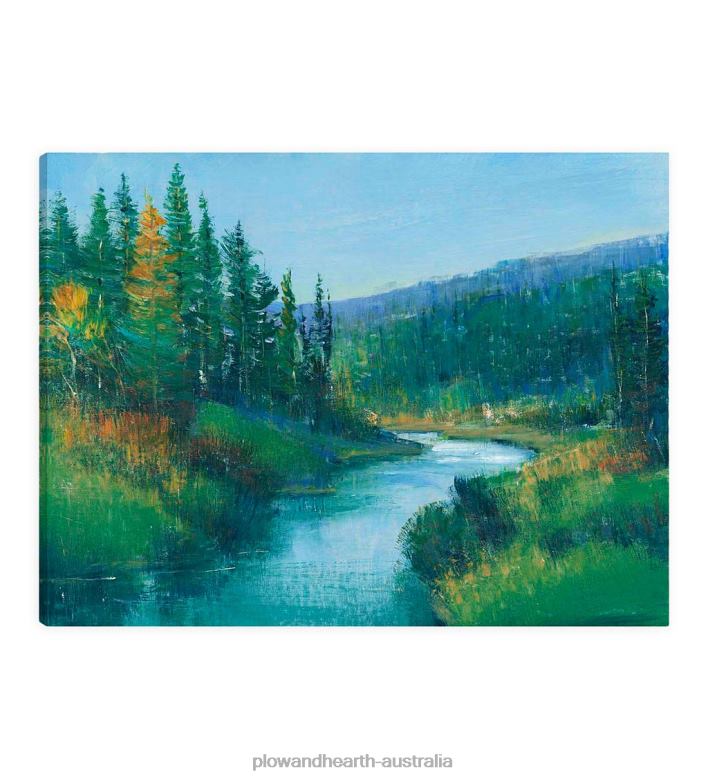 Plow & Hearth Trout Stream I Canvas Wall Art Painting P22BD2508 Houseware