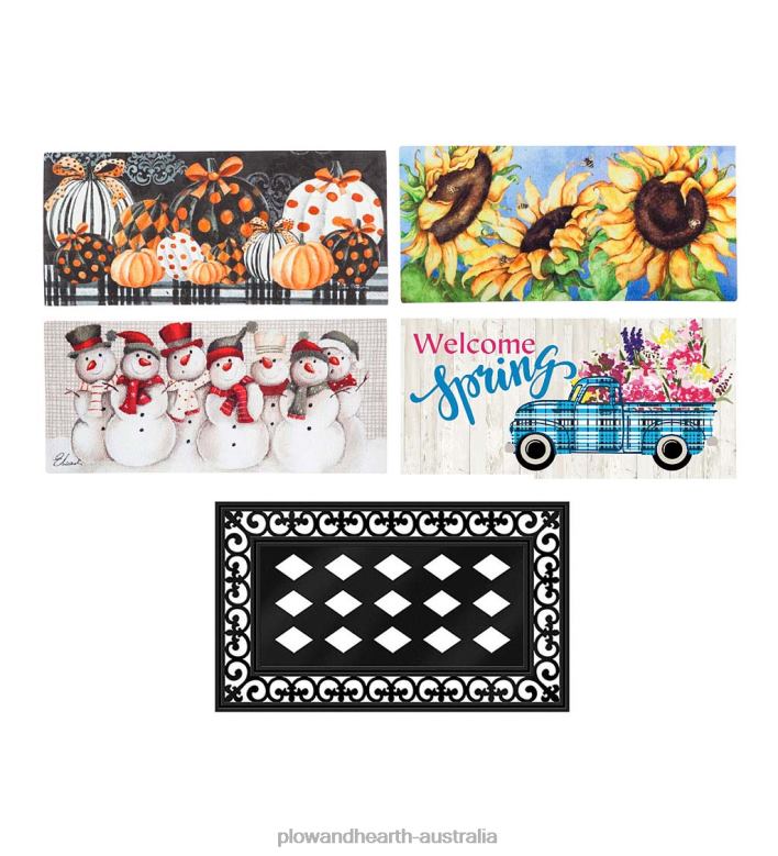 Plow & Hearth Four Season Sassafras Mat Set P22BD1742 Houseware