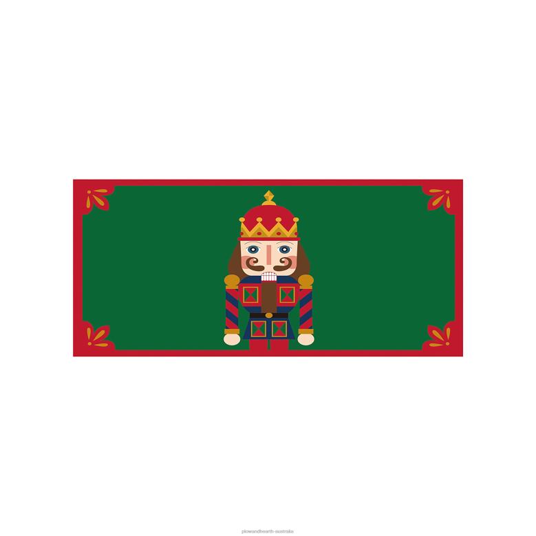Plow & Hearth Green Nutcracker Sassafras Switch Mat P22BD1740 Houseware