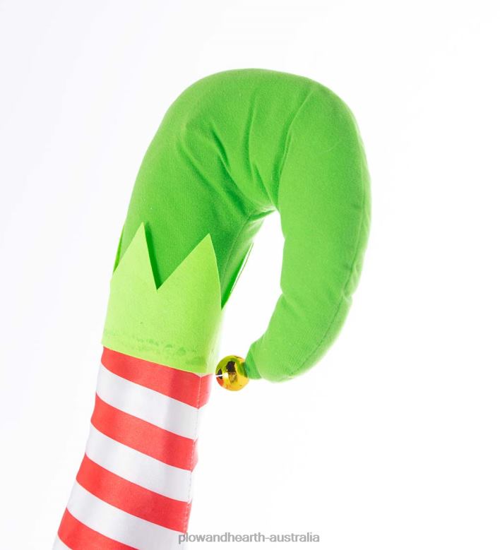 Plow & Hearth Holiday Striped Elf Legs, Set of 2 P22BD1738 Houseware