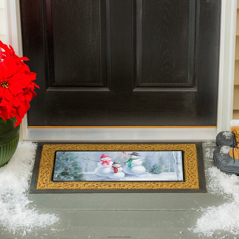 Plow & Hearth Snowman Family Sassafras Switch Mat P22BD1726 Houseware