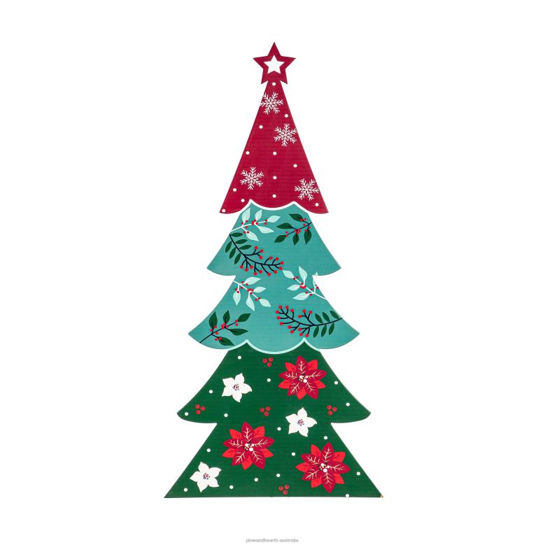 Plow & Hearth Wooden Nordic Holiday Trees, Set of 3 P22BD1718 Houseware