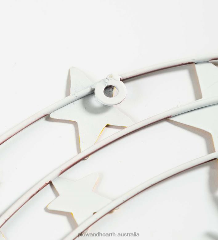 Plow & Hearth Deer and Stars Metal Wreath P22BD1708 Houseware