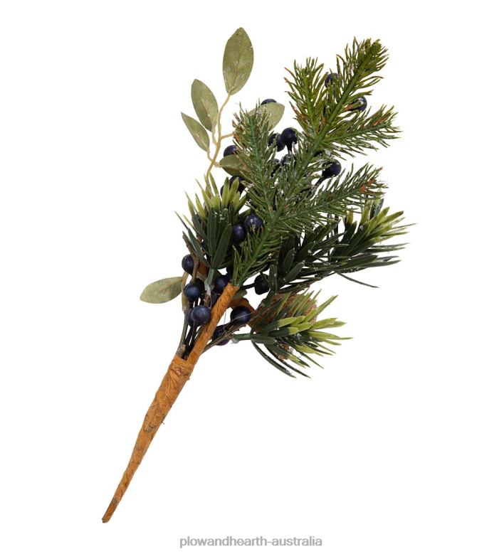 Plow & Hearth Frosted Blueberry Holiday Spray Pick P22BD1710 Houseware